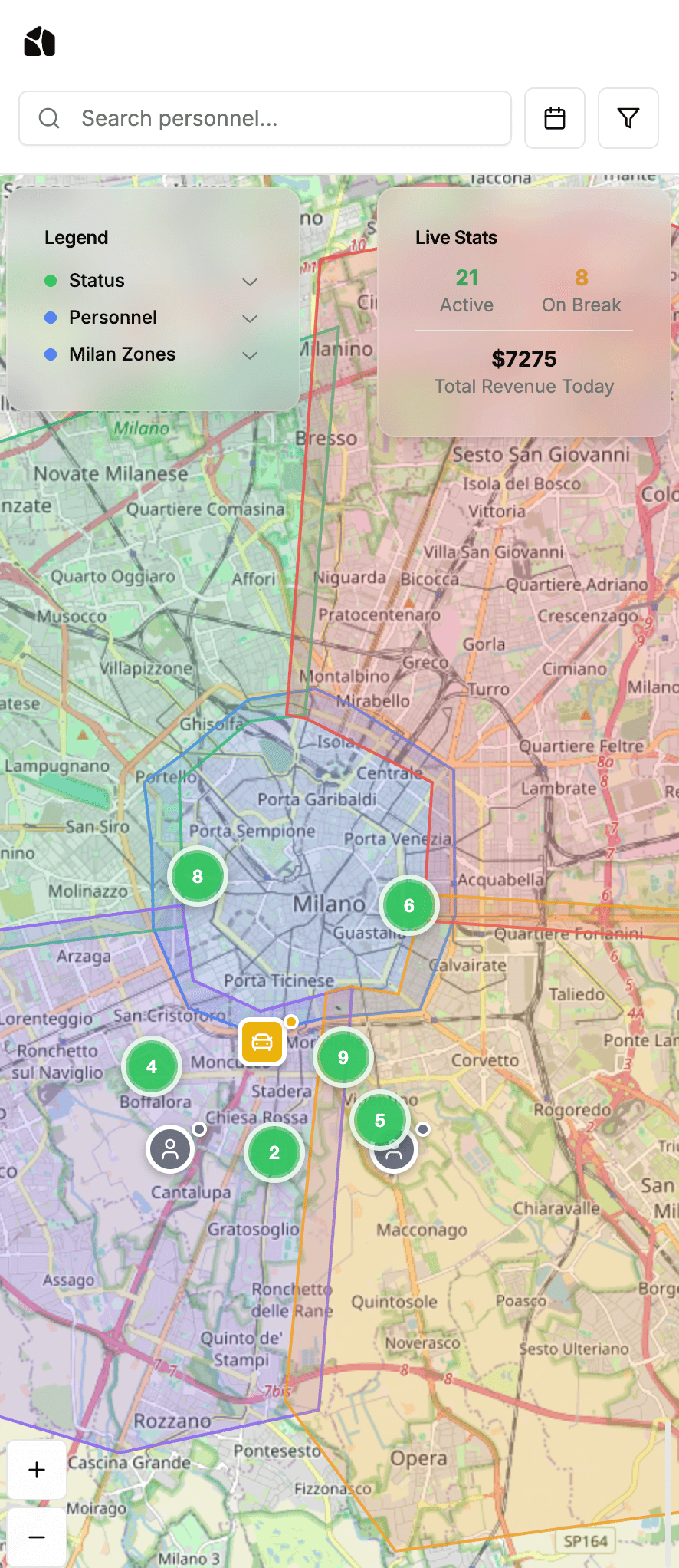 Cleandrop mobile operations dashboard